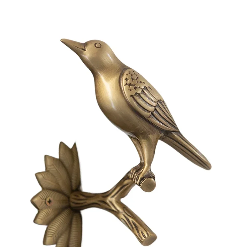 Vintage Brass Bird Curtain  Hooks Creative Curtain Clip Wall Decor Corrosion Resistant Rust Proof Lifelike Clear