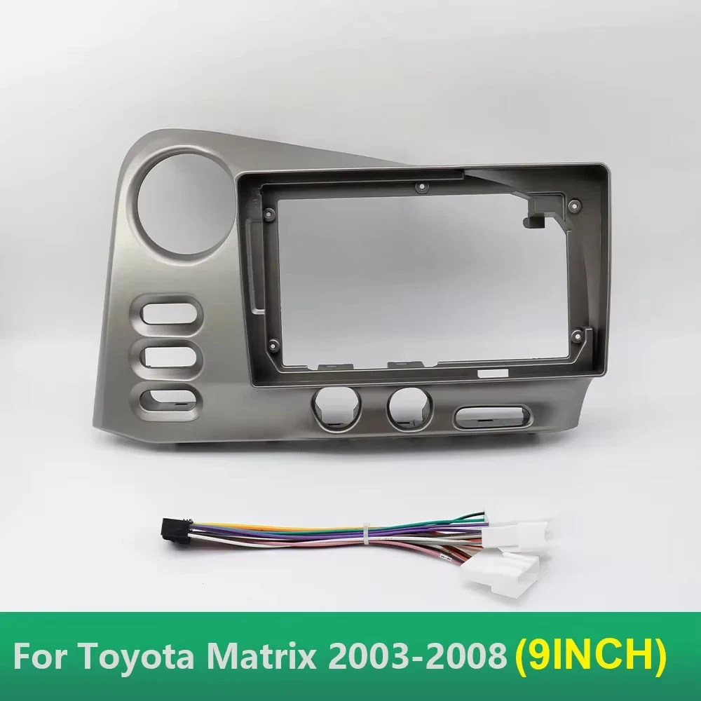 AUTODAILY 9 Inch Car Frame Fascia Adapter Android Radio Dash Fitting Panel Kit For Toyota Matrix 2 E140 Pontiac Vibe