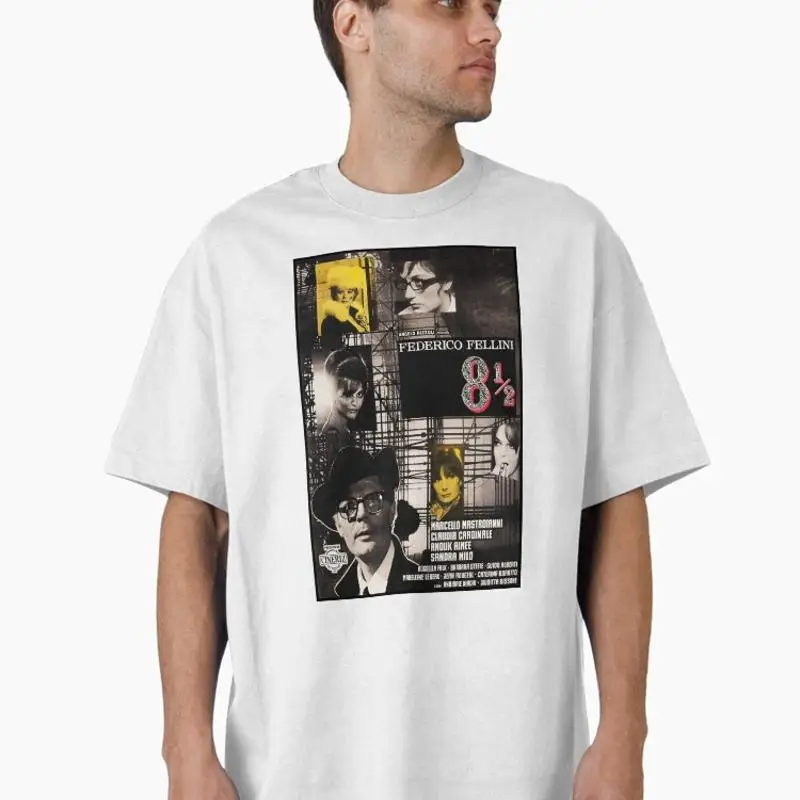 Designer Shirt Sport Anime Aesthetic Clothing 8 1/2 1963 Oversized T-Shirt