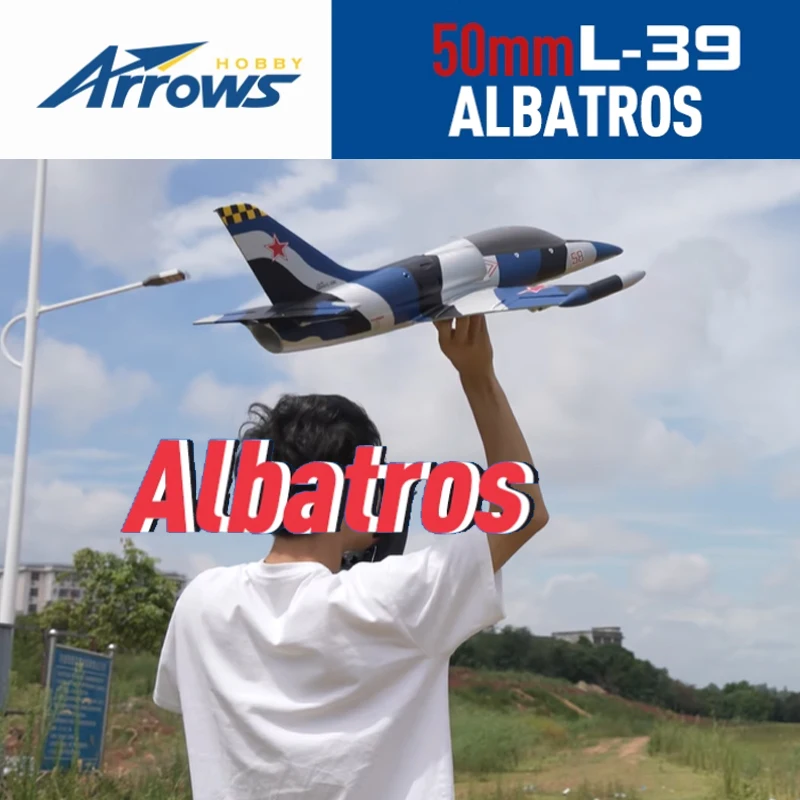 Blue Arrow 50mm L39 ALBATROS Ducted Fan EDF Jet Model Entry-Level Outdoor Hand-Throwing Fixed-Wing Simulation Electric aircraft