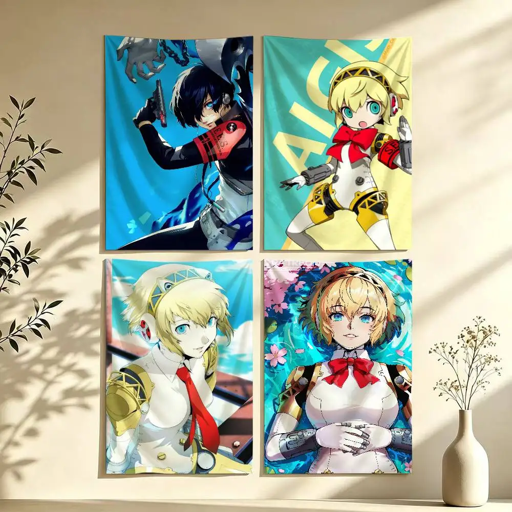 Aegis P3 Game Persona 3 Flag Digital Printing Banner for Garage Wall Out Door Decoration