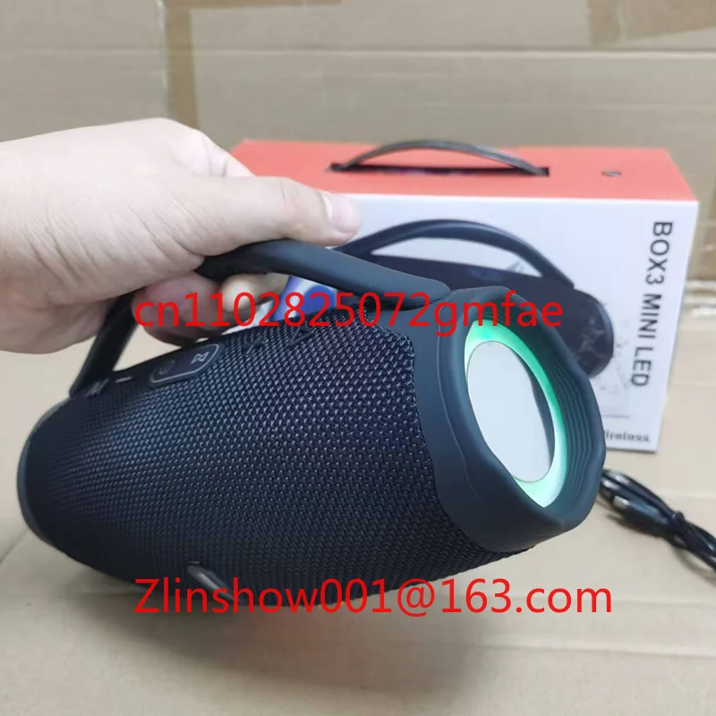 Mini Boombox3  LED Speaker 10W Bass With Handle Portable Wireless Music Player Waterproof Column Outdoor Party Box Gift
