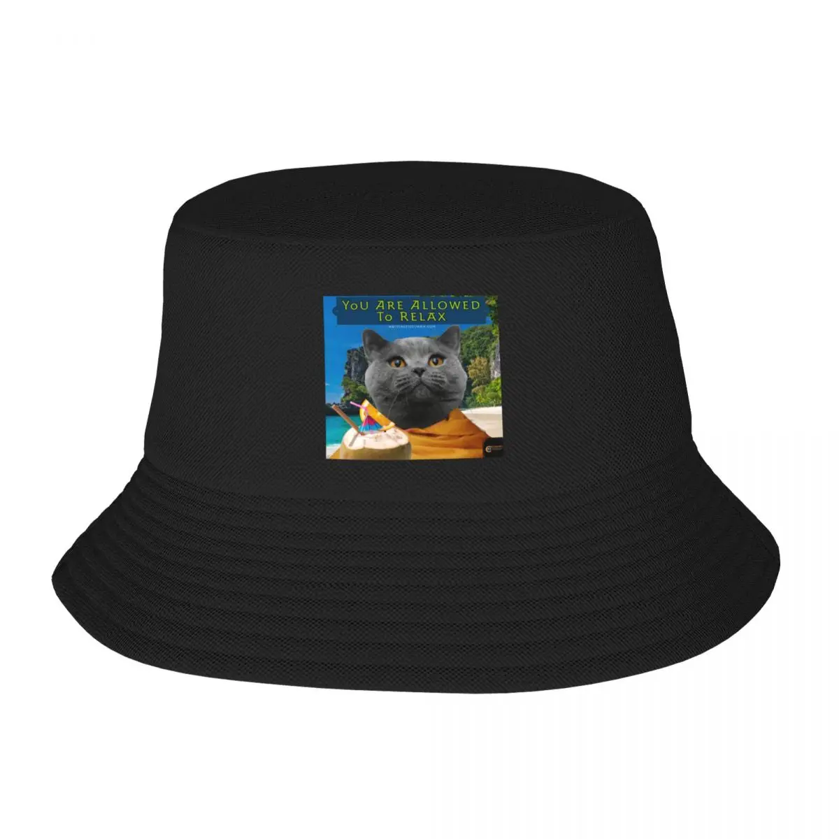 

Catmandu: You Are Allowed To Relax Bucket Hat Fishing Caps Golf Cap Hat Beach Women's Golf Wear Men's