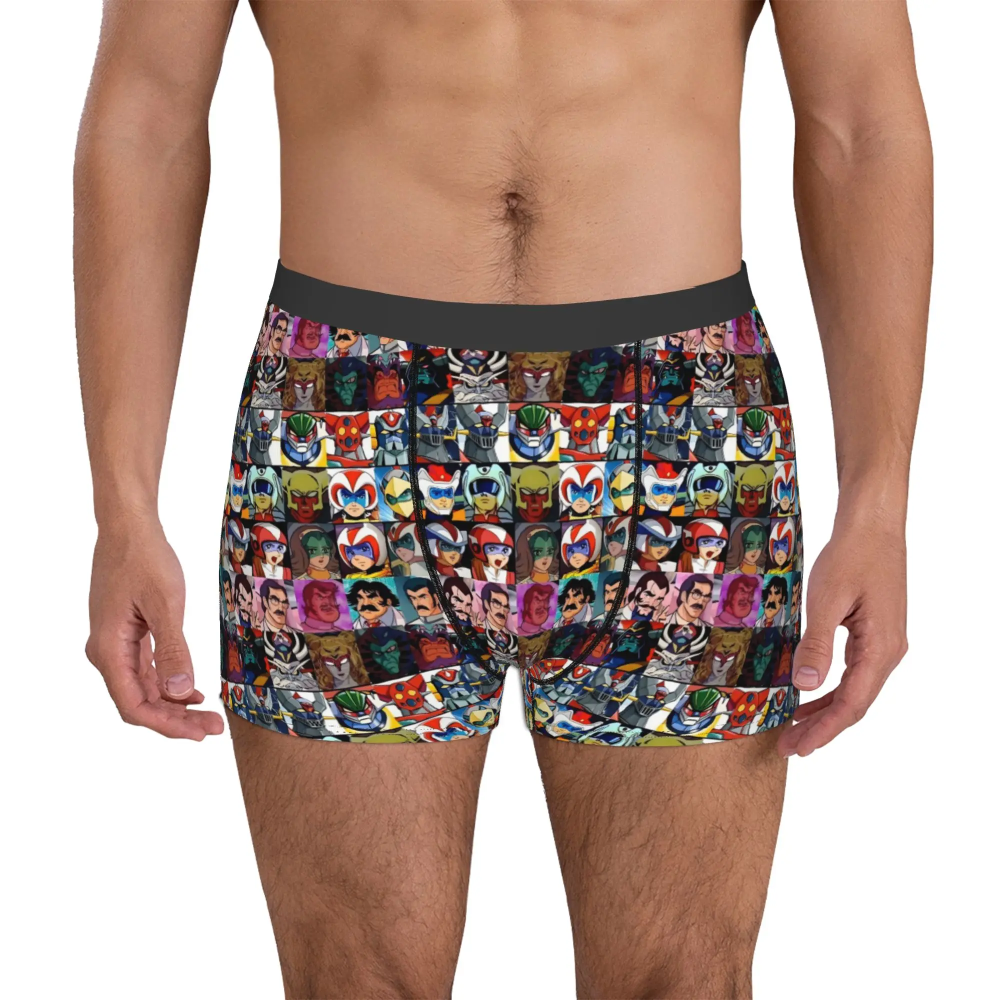 

Goldorak Grendizer Goldrake UFO Robot Boxers Shorts Men Mechanical Warrior Briefs Underwear Cool Underpants