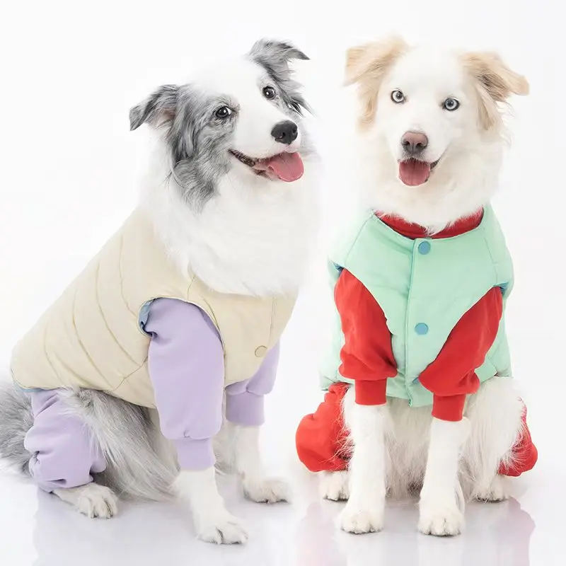 Thin Breathable Cotton Pet Pullover Clothes, Anti-Hair Loss, Sunscreen, Short-Sleeved, Medium and Large Dog Clothes