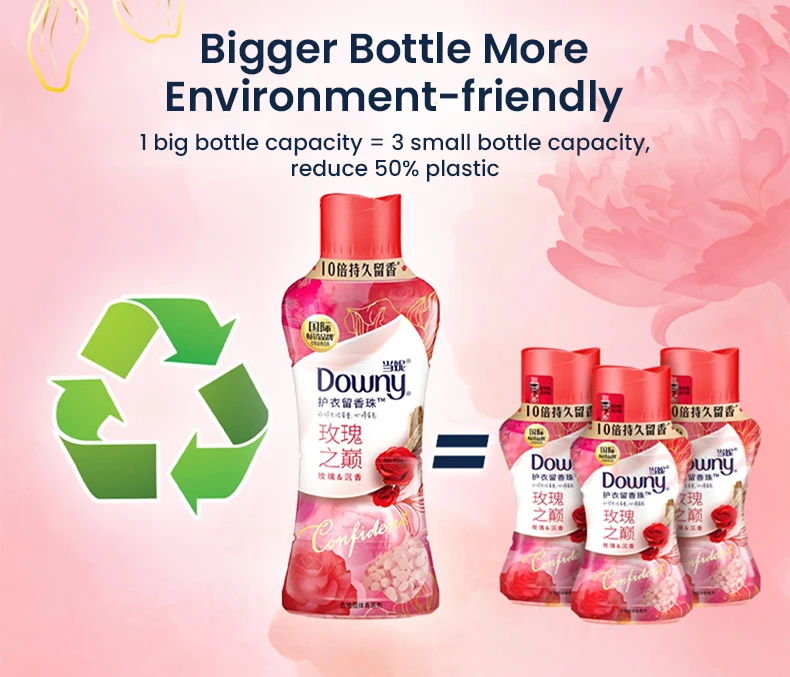 Perles de rappel de parfum de blanchisserie Downy, adoucissant de parfum de vêtements, semi-permanent naturel, parfum longue durée, Sakura Forest, Rose Enge Woods, 450g