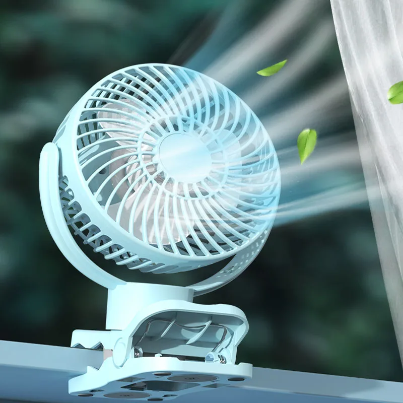 

Suitable forVODA New Design 8 Inch 4 Speeds Clip on Fan Small Personal Portable Rechargeable Fan With Bedroom