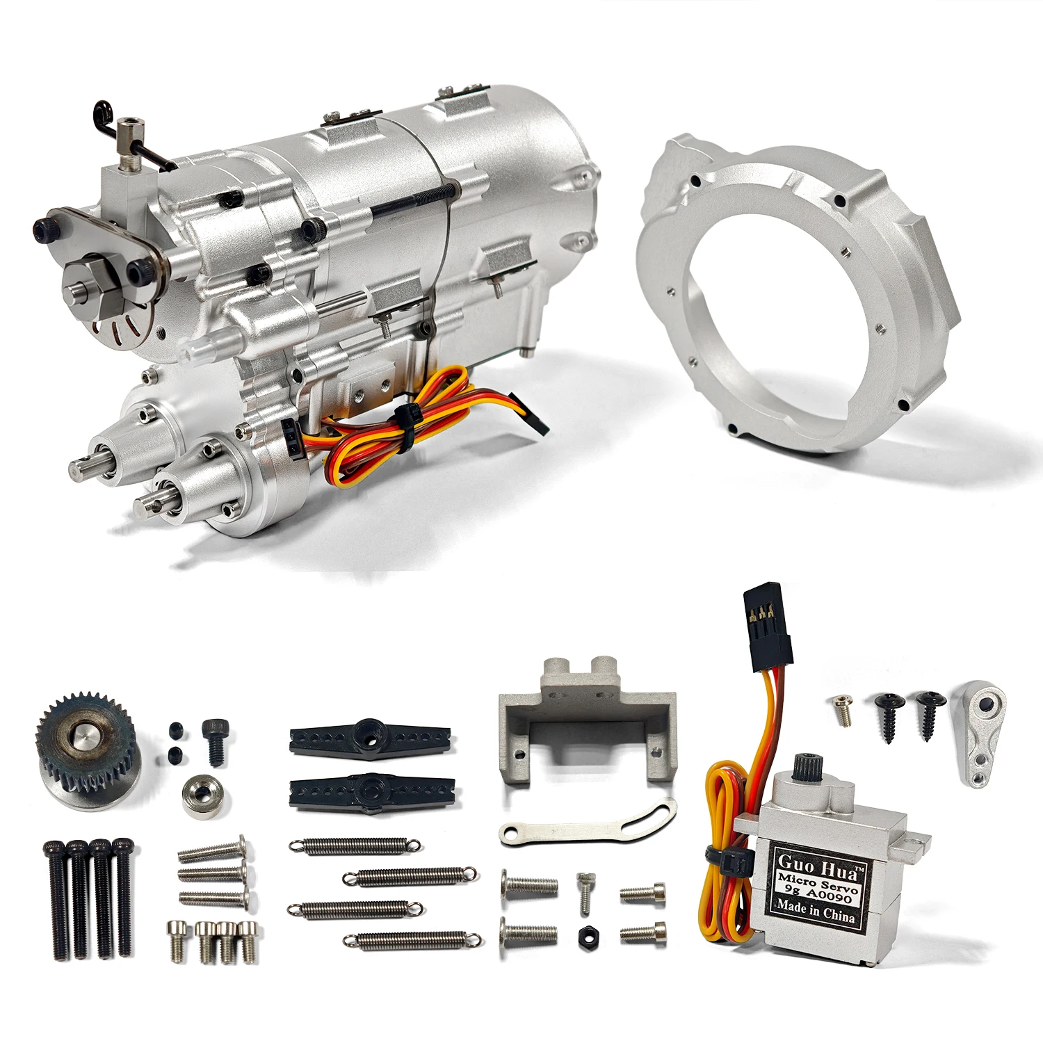 

CISON-L4 Gearbox Original 6 Speed Power Shift Pre-installed Flywheel Housing RC Model Engine DIY Upgrade Modification Hobby Gift