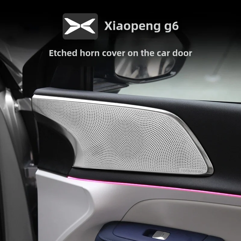 

For Xpeng G6 2023-2025 Door Handle Audio Cover Loudspeaker Trim Cover Frame Sticker Interior Accessories