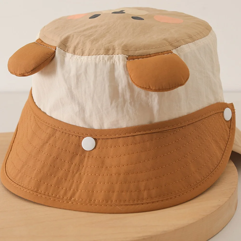 

Детская шляпа от солнца с милым мультяшным кроликом, хлопковая фуражка с ушками, солнцезащитная бейсболка с большим карнизом, весна-лето