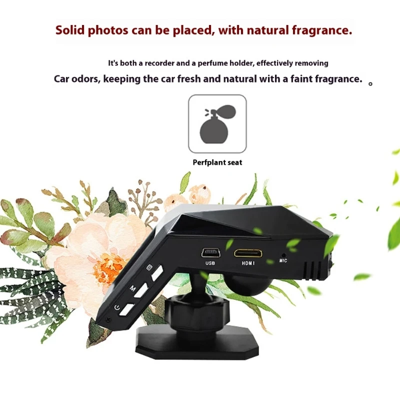 كاميرا سيارة ذات زجاج أمامي H3CE لا تتطلب أسلاك الوضع الليلي 140 درجة تسجيل حلقة رؤية واسعة مدمج في مستشعر G للحوادث