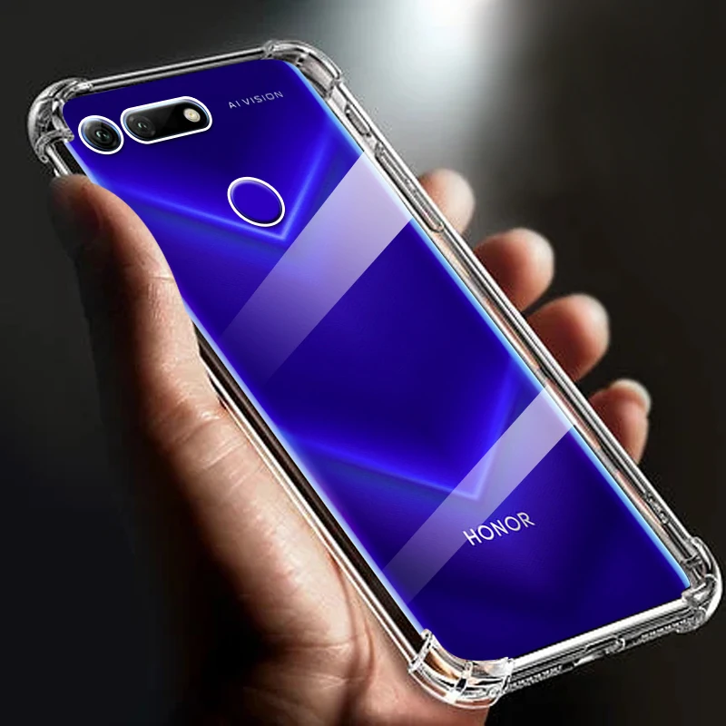 Thickened Airbag Shockproof PCT-AL10 Clear Soft Tpu Phone Cases For Huawei Honor View 20 case Transparent Back Cover V20 6.4\