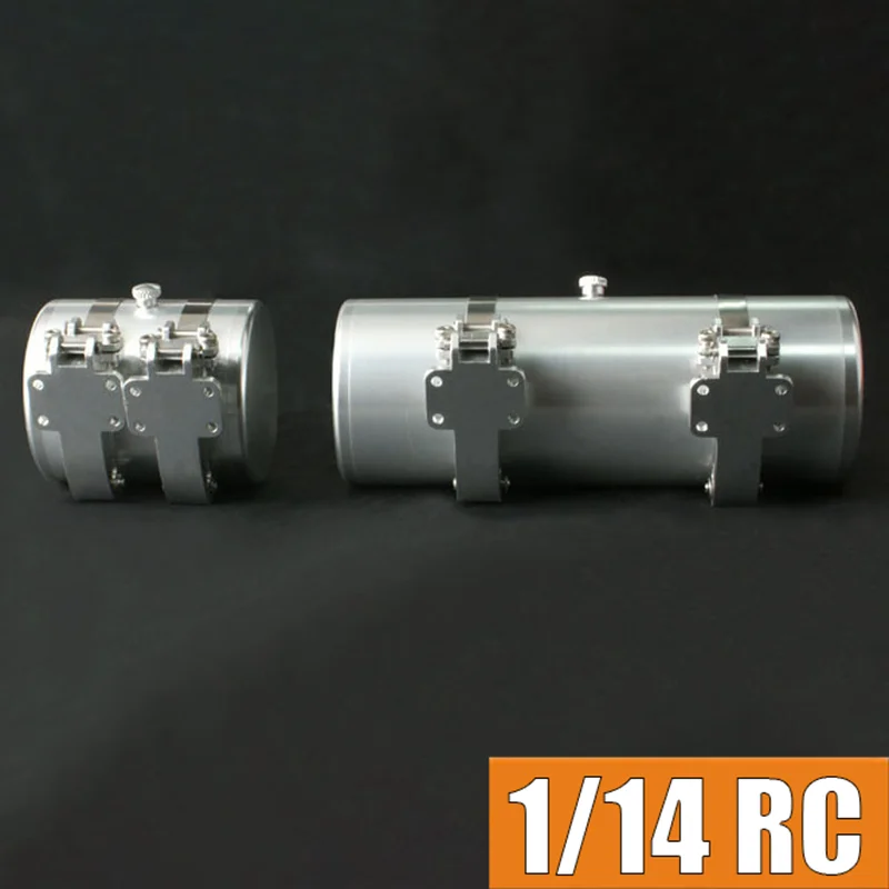Metal Simulation Round Fuel Tank Upgrade for 1/14 Tamiya RC Truck for King Hauler 56301 56344 for Globe Liner 56304 LESU RC