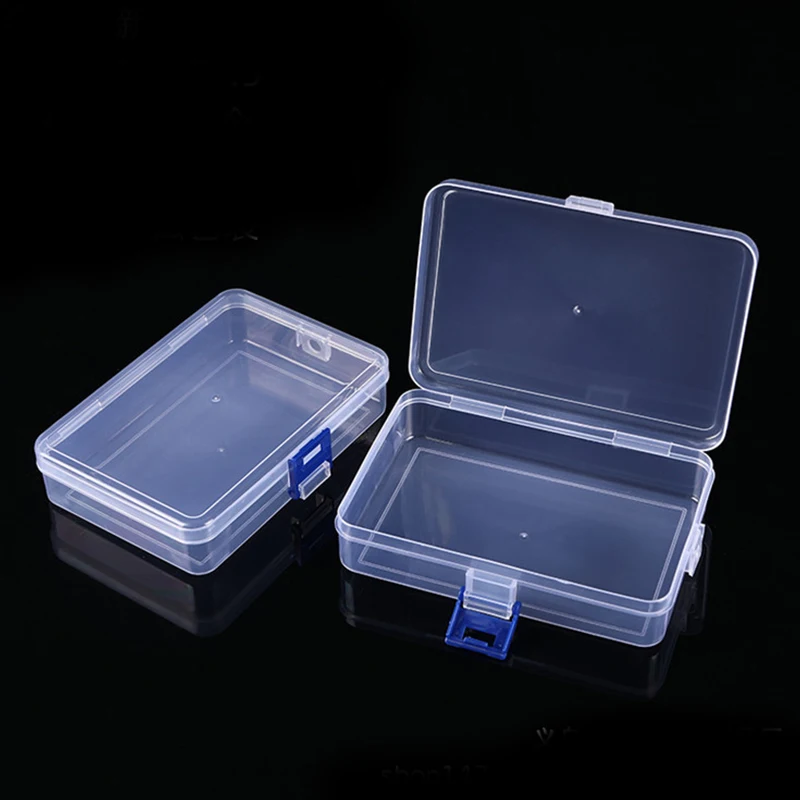 Multifunctional Stationery Storage Box Paper Clip Pen Sticker Organizer Clear Box PP Rectangular Desk Storage Box Student Supply