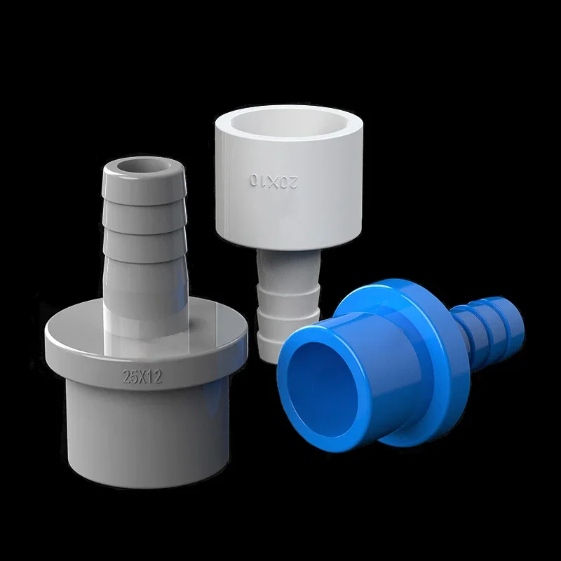 

1Pcs PVC Hose Connector UPVC Barb Straight Plastic Tube Fitting Soft Hard Pipe Quick Connect Aerator Socket Water Connector