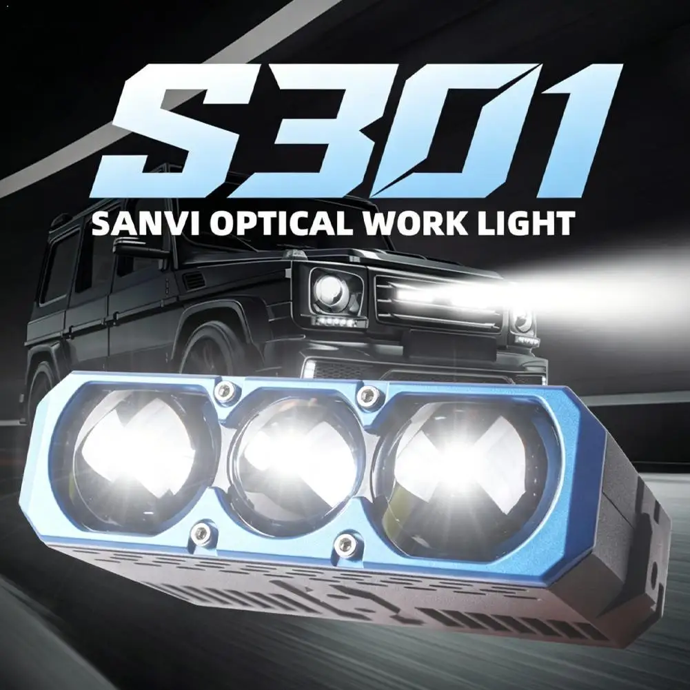 

High Power Laser Direct Grid Light Automobile Motorcycle LED Far And Near Light Auxiliary Spotlight