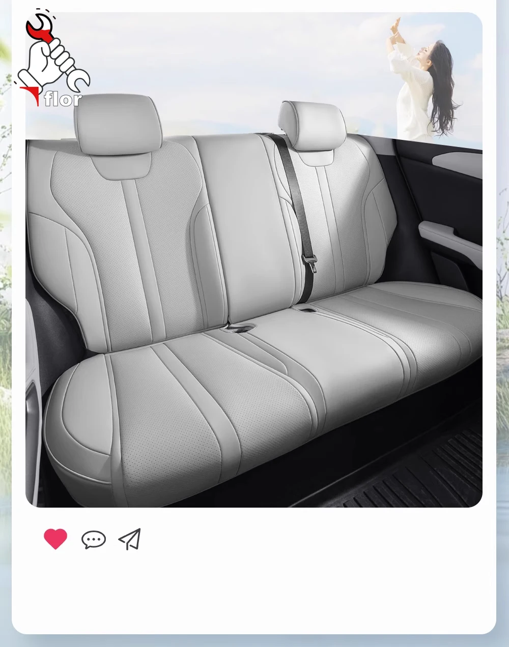 Left-Drive Car Seat Cover For BYD Yuan UP 2025-2026 Custom Fit Seat Cover Full Surrounded Seat Cushion Seat Protection Cover