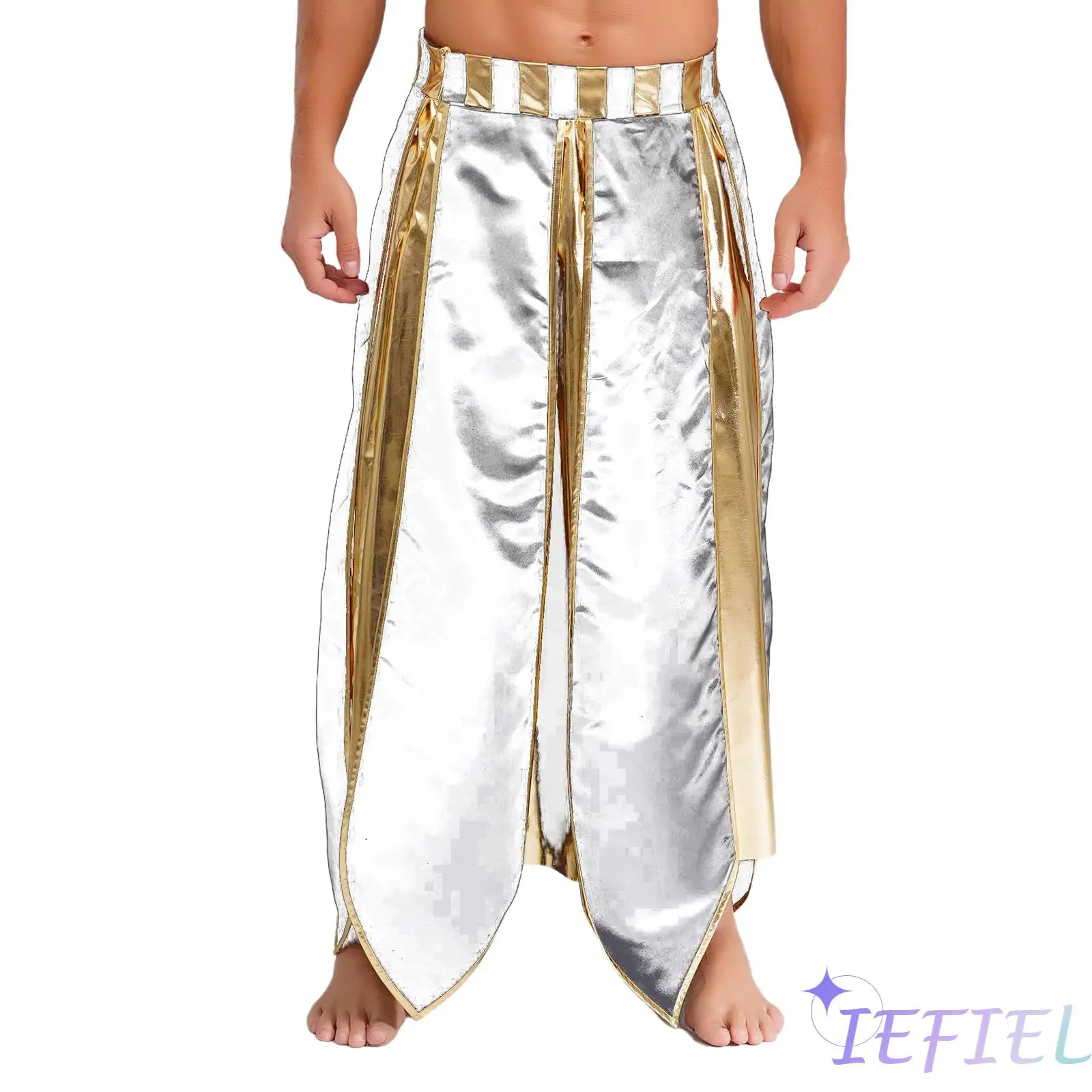

Men Egyptian Belt Skirt Shiny Metallic Color Contrast Belt Skirt Ancient Egyptian Pharaoh Costume Role Play Performance Costume