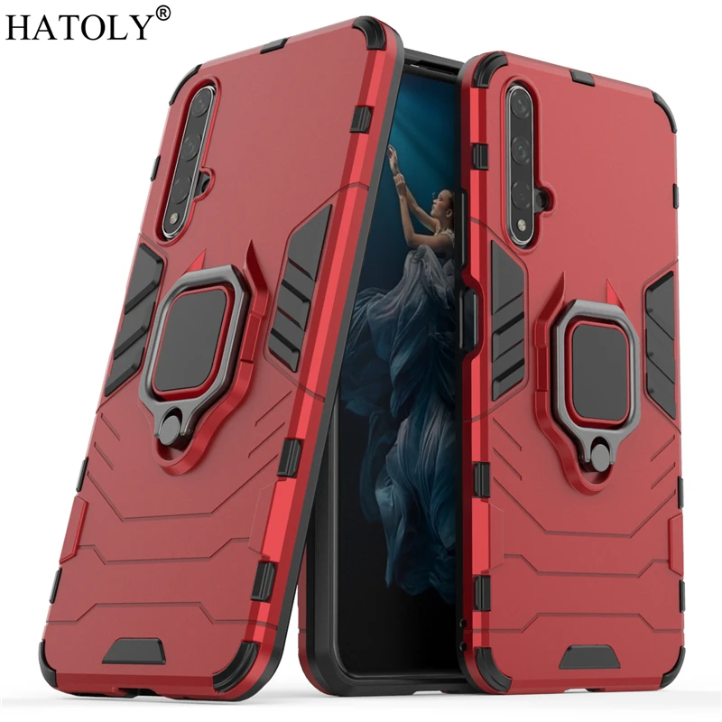 For Huawei Nova 5T Case Cover for Huawei Nova 5T Finger Ring Phone Case Hard PC TPU Shell Bumper Armor Case For Huawei Nova 5T