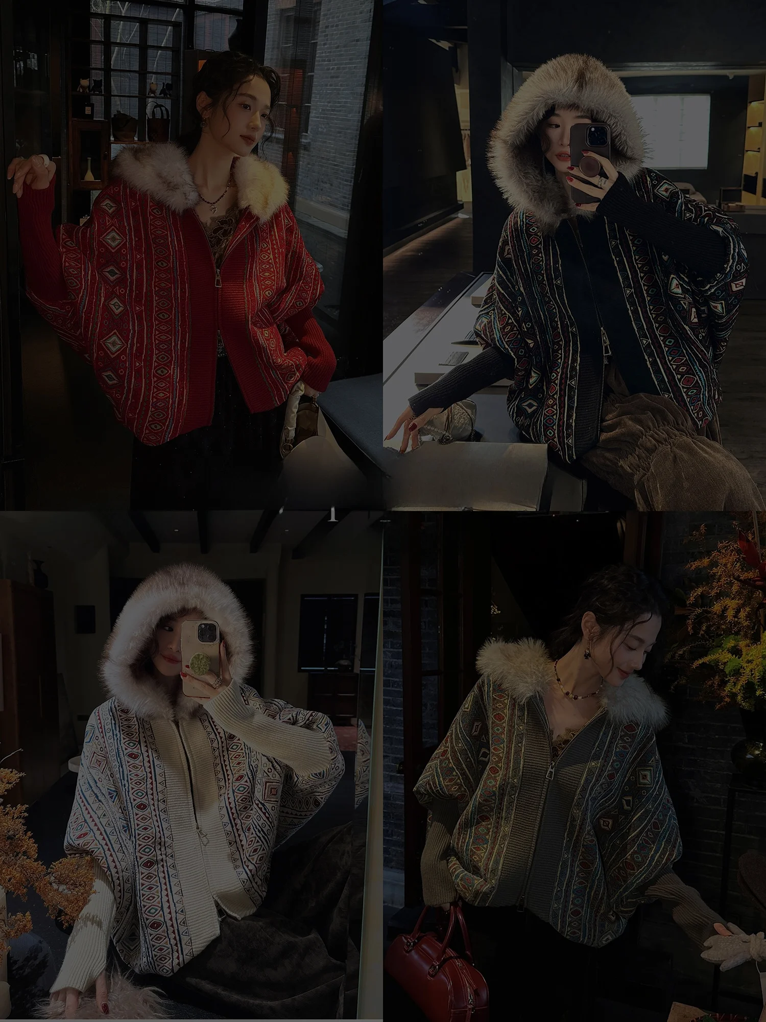 

Женское зимнее пальто Sanji Bla Flower Totem из утолщенного хлопка с меховым воротником, этнический стиль, длинный рукав, стандартный крой