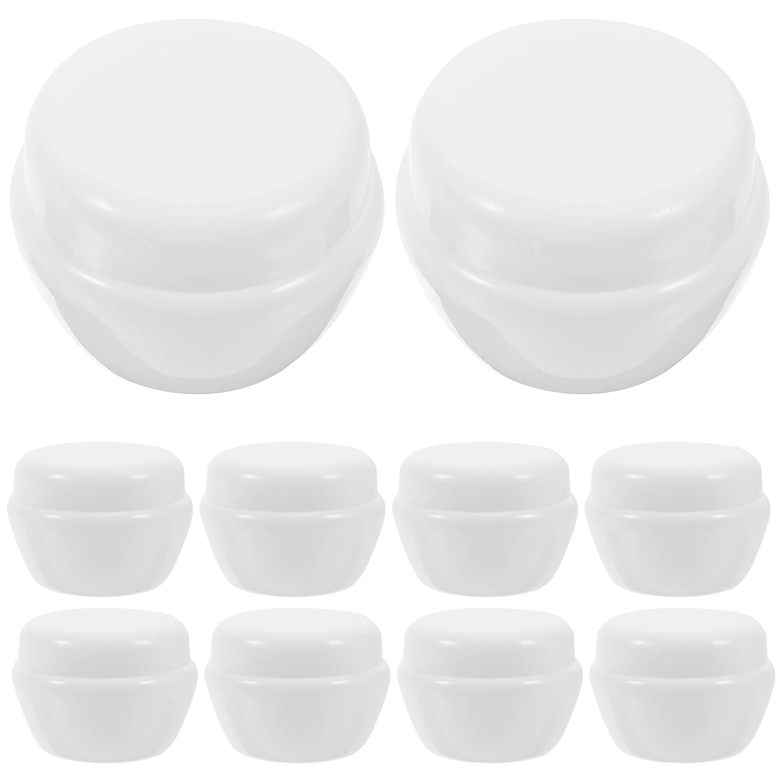 

40pcs Mushroom Cream Jars White Plastic Empty Containers Sift Proof Bottles Toiletries Mini Size Leak Proof Storage