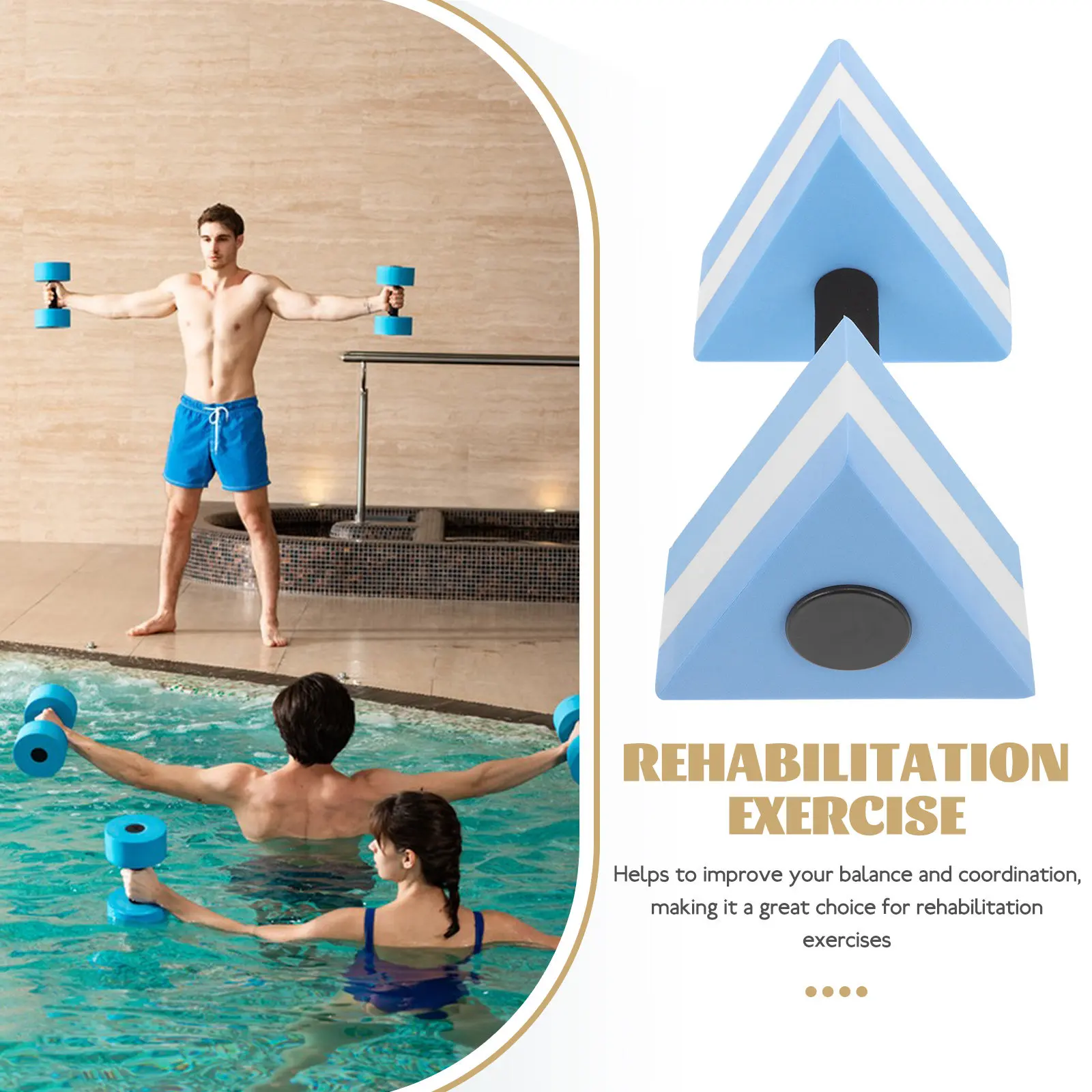 Floating Water Dumbbell for Swimming Pool Lake Ocean Use Enhances Muscle Strength Coordination Balance Portable Lightweight