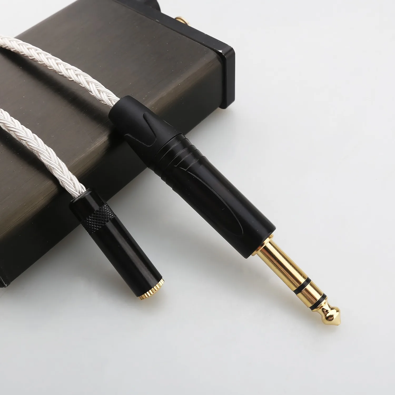 16 Core OCC Silver Plated Audio Cord 3.5mm Female to 6.35mm (1/4 Inch) Adapter Cable