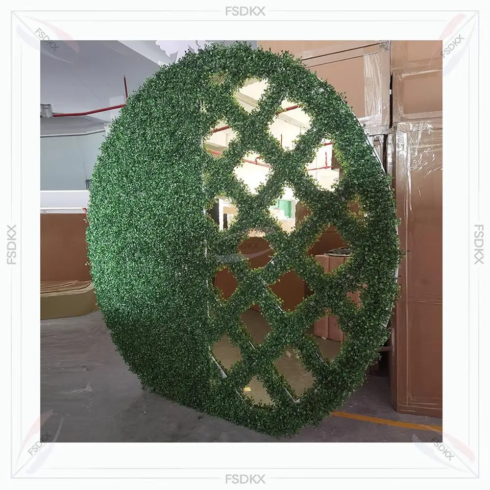 

Hot Selling Safari Jungle Style Birthday Party Decoration Backdrop Round Grass Wall