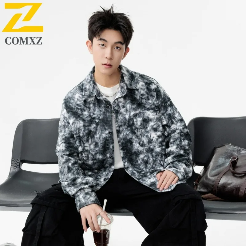 

COMXZ Chaqueta 2025 New Loose Trendy Windproof Outdoor Cycling Adventure Athleisure Camo Jacket Leisure Man Clothes Jackets