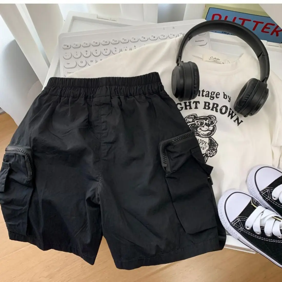 

Корейское издание, повседневная рабочая одежда, новые детские штаны маленького и среднего размера, летние тонкие шорты для мальчиков, детские красивые