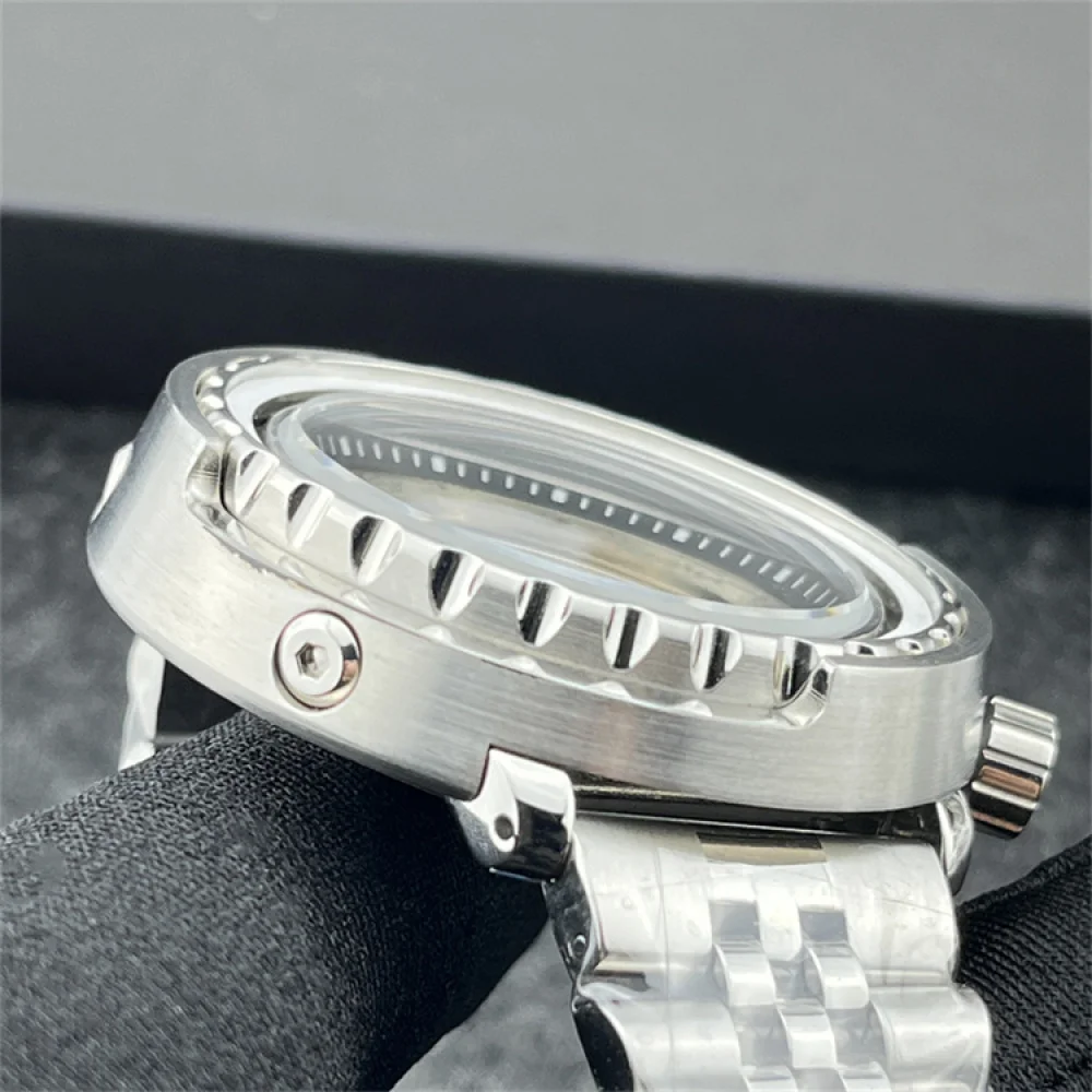 47MM Refined Steel Modified Watch Case Strap Set  for NH35 Movement SRPH77K1/15/17K1 Watch Accessories
