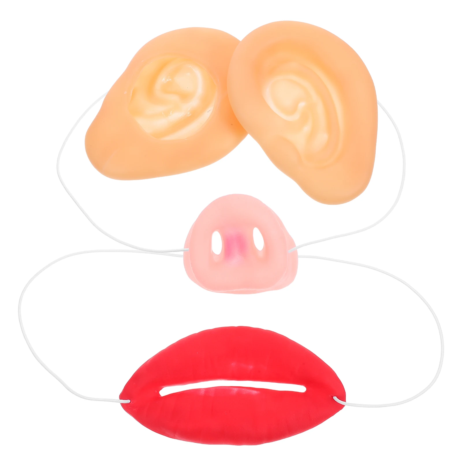 어린이 돼지 의상 할로윈 파티 소품 부드러운 라텍스 코 가짜 귀 포함 어린이 및 성인용 유니버설 핏 가볍고 내구성 있음