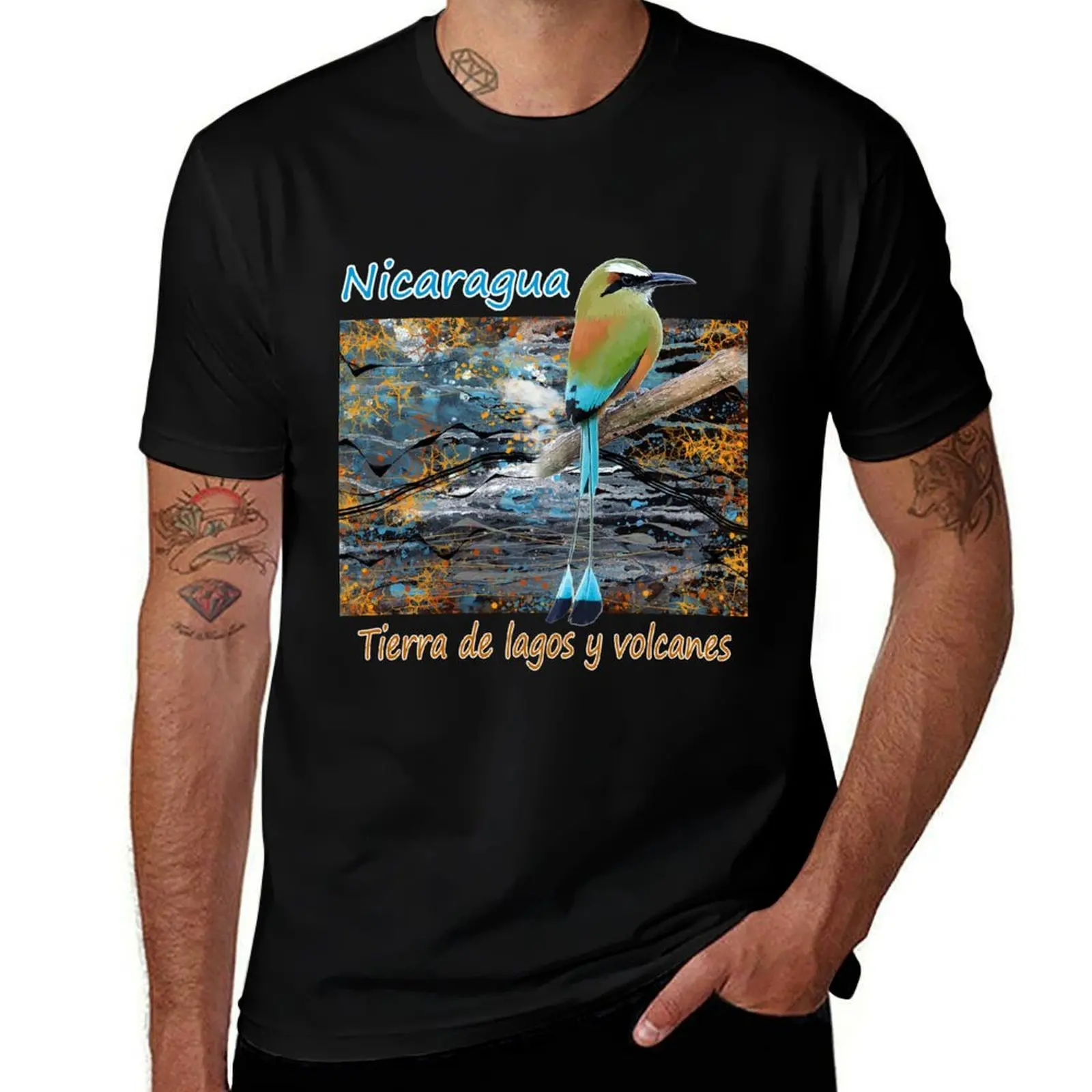 

Guardabarranco national bird of Nicaragua lands of lakes and volcanoes T-Shirt anime shirt valentines clothes men t shirts