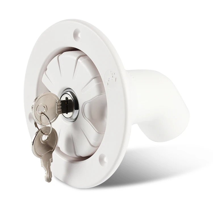 

Trailer Parts Dustproof Anti-aging White Dustproof Lockable Gravity Caravan Camper Motorhome Water Inlet