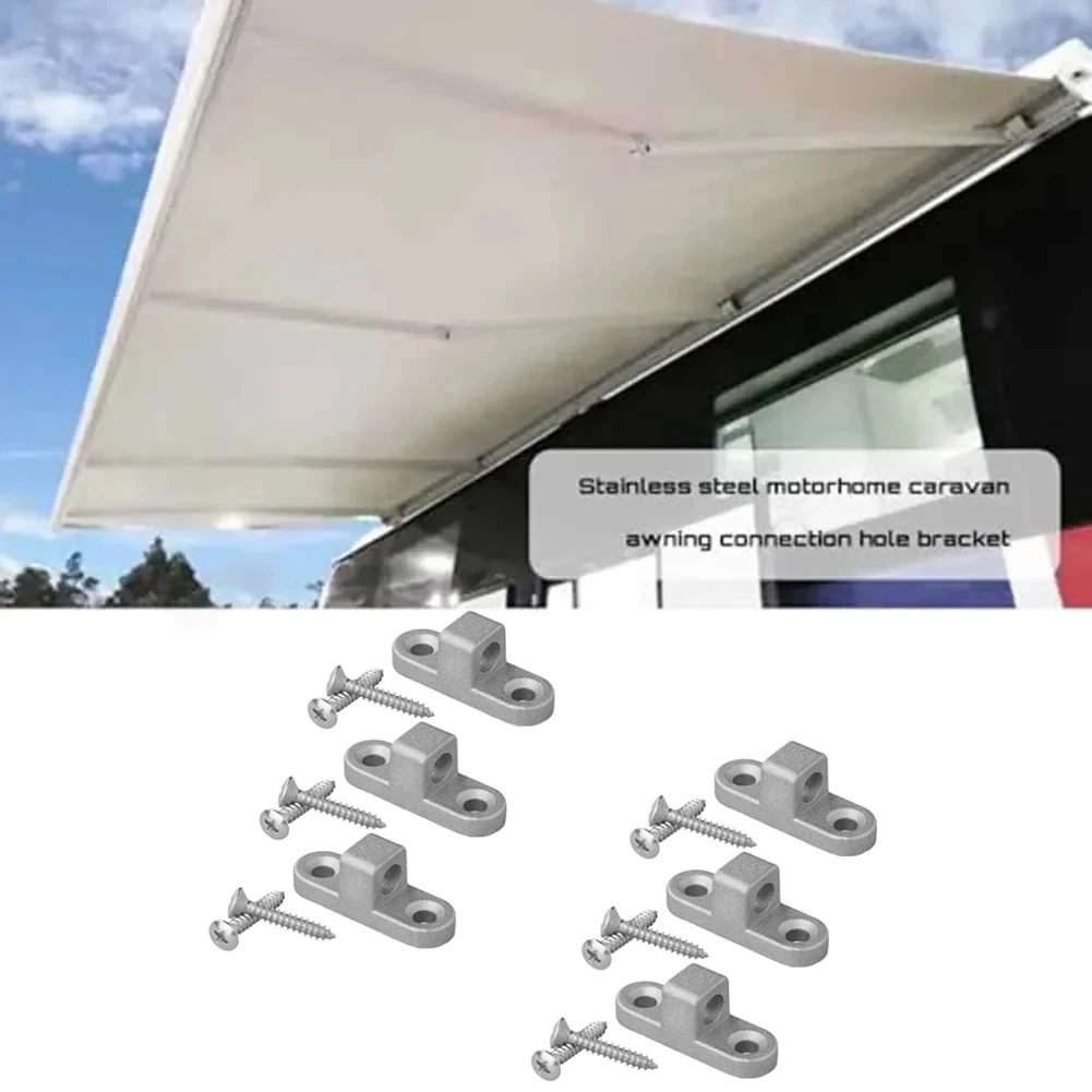 

6Pcs Stainless Steel Awning Eyelets Wall Eyelets For Caravan Motorhome Sunshade Easy Installation Car Accessories
