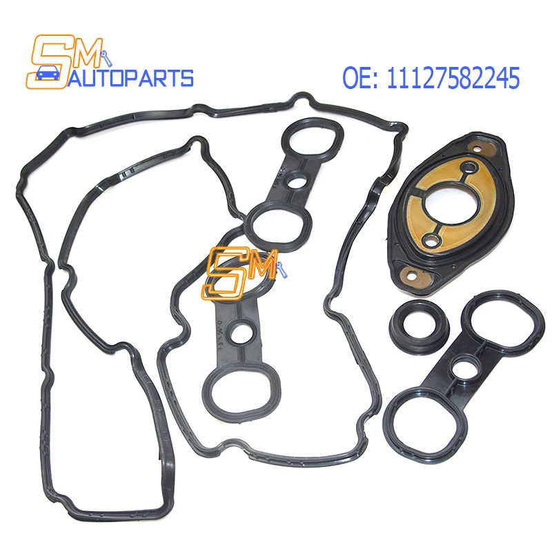 

11127582245 New Valve Cover Gasket Kit 11127552280 11127559699 for BMW N52 E60 E82 E88 E90 E91 E92 E93 X3 X5 Z4 3.0L