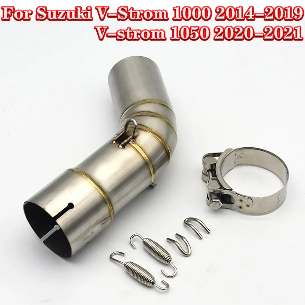 For Suzuki V-Strom 1000 2014-2019 Vstrom 1050 2020 2021 DL1000 V strom Escape Slip-on Motorcycle Exhaust Muffler Mid Link Pipe