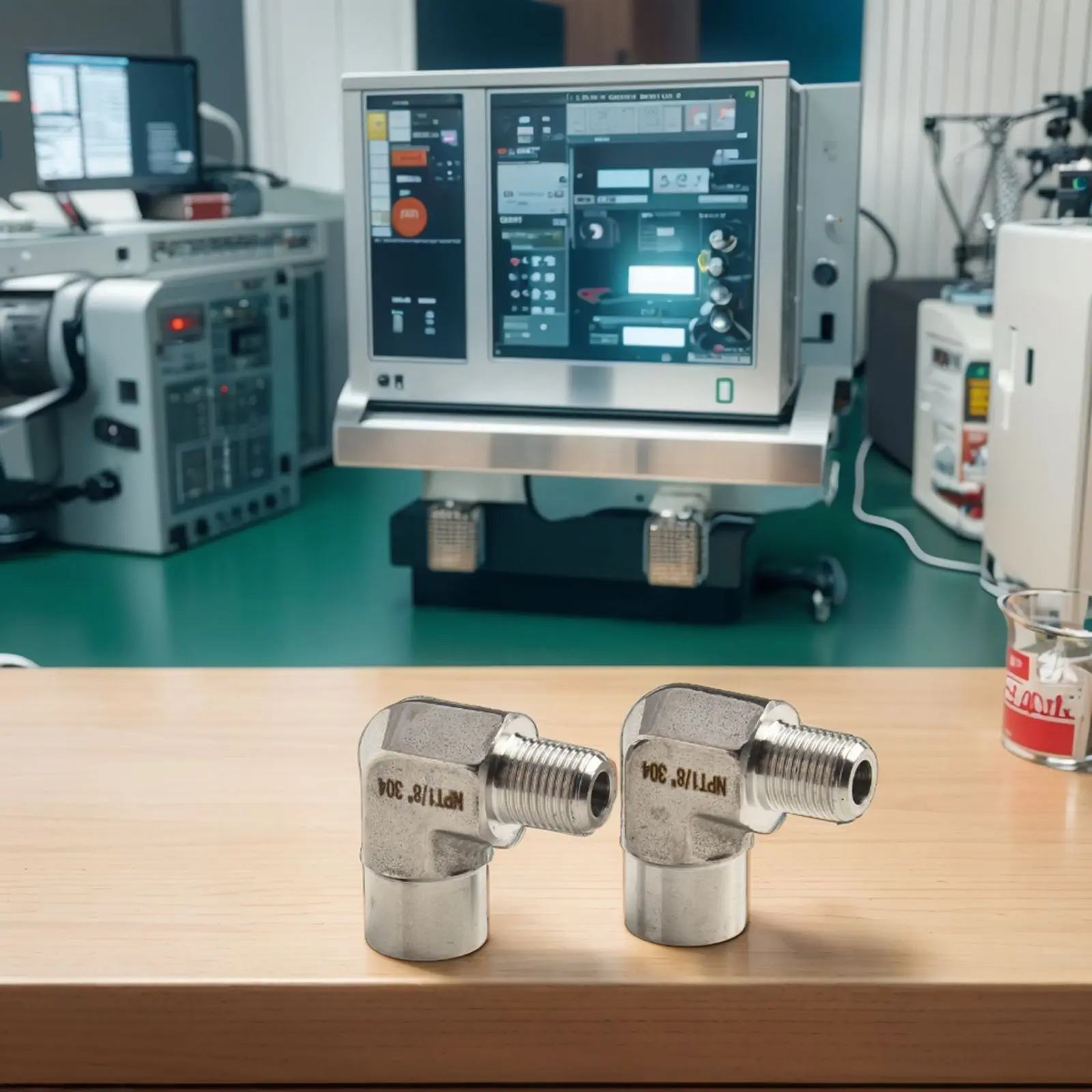 

2 шт. коленчатые фитинги из нержавеющей стали, предназначенные для промышленного использования с сильной устойчивостью к высоким температурам