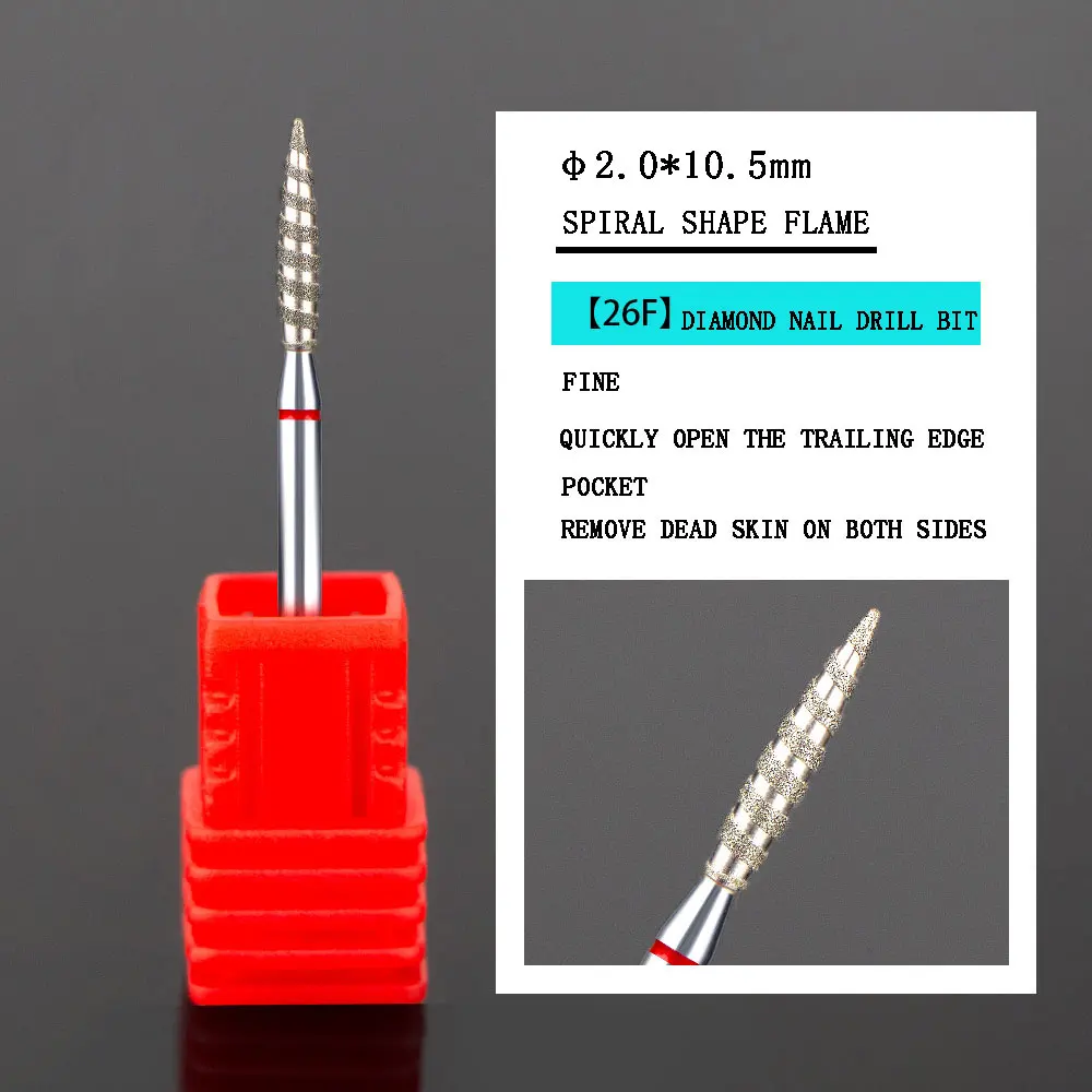 10pcs/lot Diamond Nail Drill Bits Russian Manicure Milling Cutter Remove Nail Cuticle Burr Nail Drill Bits Accessories