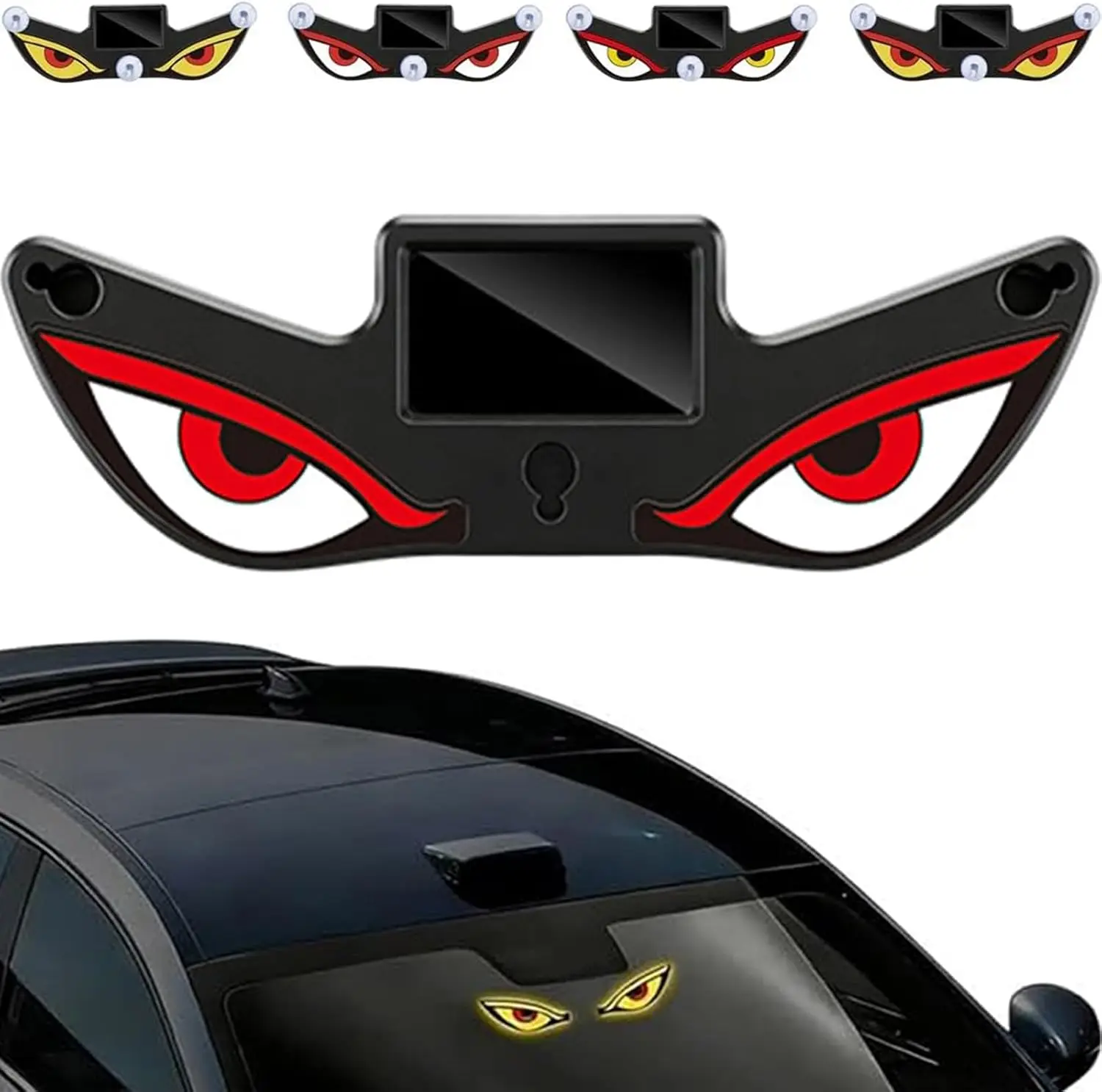 Universal Motorcycle Devil Eye Solar Wireless LED Warning Light for Cars 5V Retrofit Rear Window Ambient Decorative Light