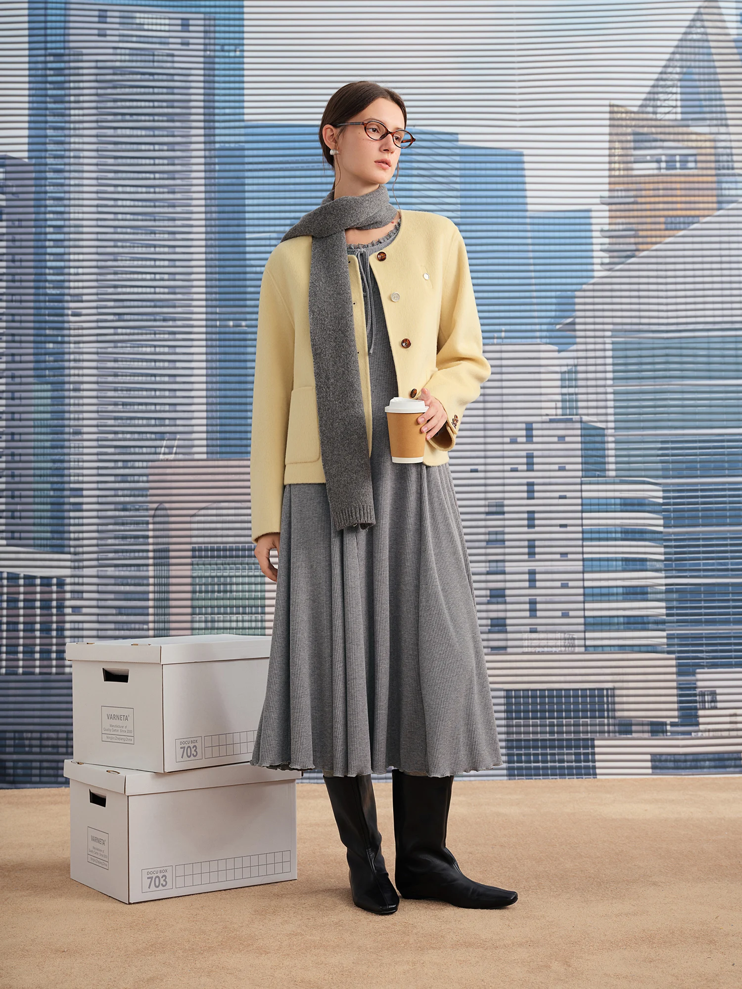 DUSHU Vestido feminino maxi com gola redonda e painel de renda slim fit – Vestido longo bodycon elegante e versátil em camadas para uso diário ​