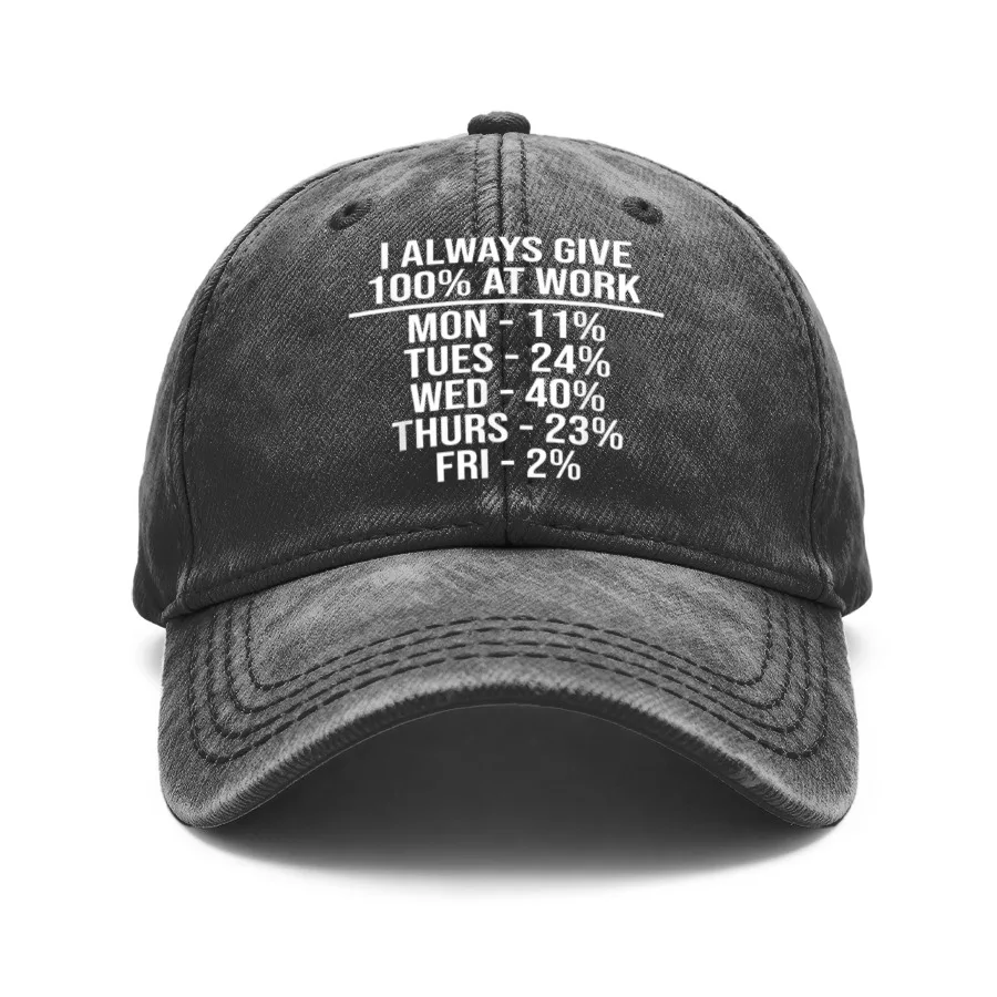 1 Vintage Washed Unisex Baseball Cap with Fun 