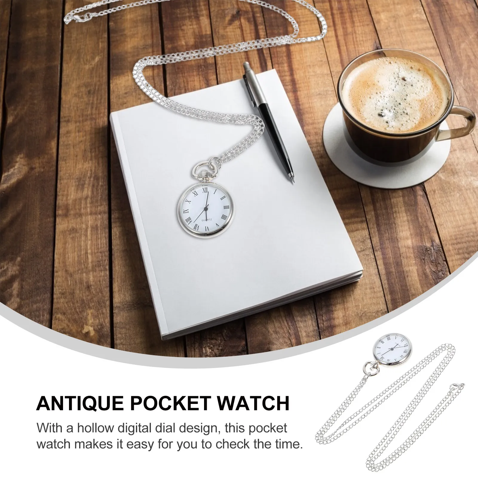 

Pocket Watch for Men Choker Necklace Women and Chain Pendant with Watches Hanging