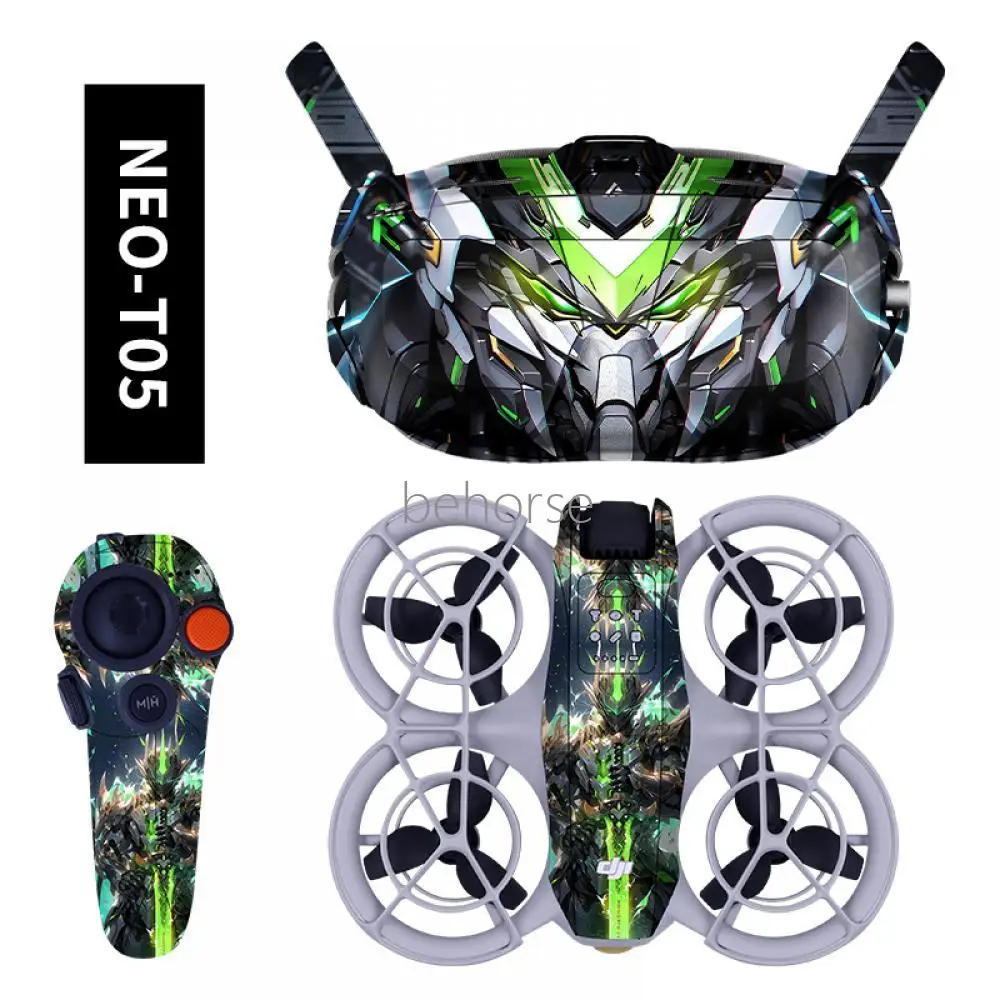 NEO الطائرة بدون طيار N3 نظارات الروك مجموعة ملصقات ل DJI NEO غير لاصق كول الطائرة بدون طيار خدش طبقة رقيقة واقية ملصقات الزخرفية