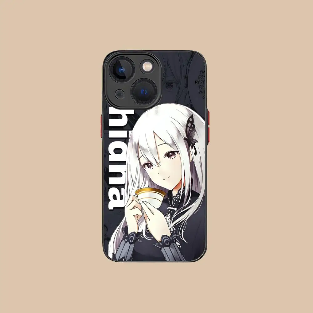 ReZero Echidna حافظة هاتف محمول آيفون 17 16 15 14 13 12 11 X XR XS 8 7 Pro Max Plus غطاء سيليكون صغير اللون فاخر #6