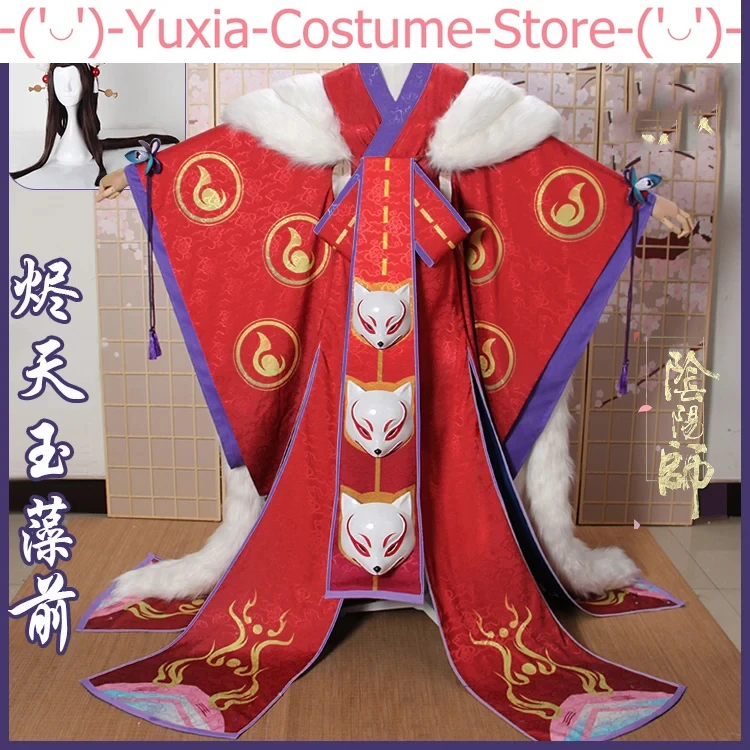 

Anime! Onmyoji Jinten Tamamonomae SP Shikigami Gorgeous Game Kimono Cosplay Costume Halloween Carnival Suit NEW