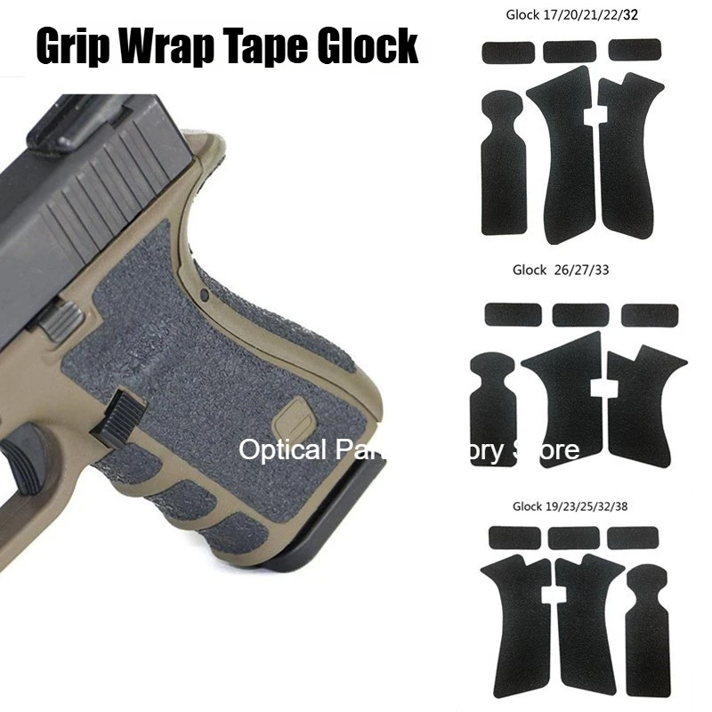 Non-slip Rubber Texture Grip Wrap Tape Glove for Gen 1/2/3/4/5 Glock 17 19 25 26 43X Pistol Gun Holster 9mm