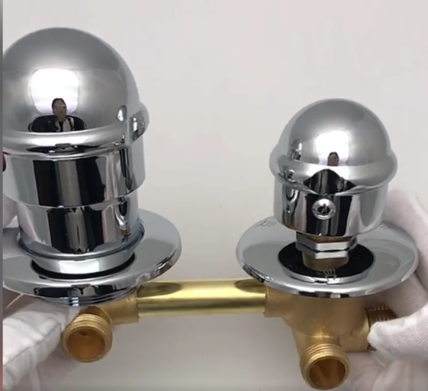 2/3/4/5 Ways Water Outlet Screw Thread Center Distance 10cm Mixing Valve Brass Bathroom Shower Mixer Faucet Tap Cabin