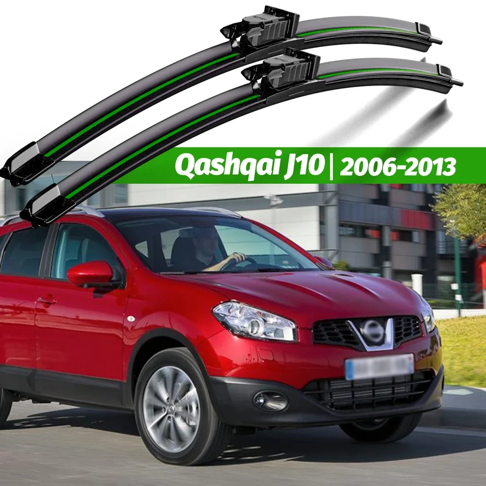 Wiper Front Wiper Blades For Nissan Qashqai J10 2006 - 2013 2011 2012 Windshield Windscreen Window Brushes 24\