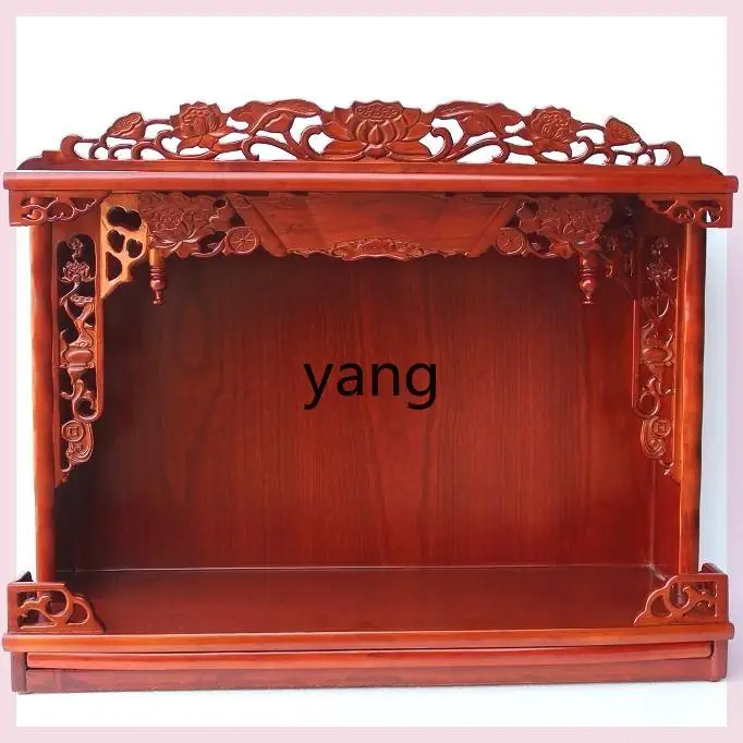 LMM Buddha Niche Wall Cupboard Altar God of Wealth Worship Table Buddha Cabinet Put Guanyin Altar